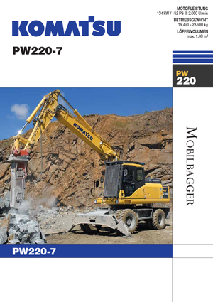 Mobilbagger Komatsu PW220-7
