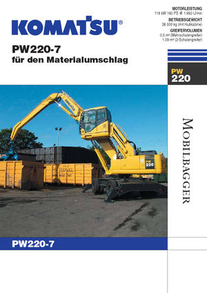 Mobilbagger Komatsu PW220-7MH