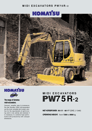 Mobilbagger Komatsu PW75 R-2