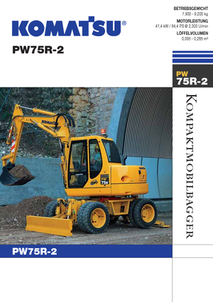 Mobilbagger Komatsu PW75 R-2