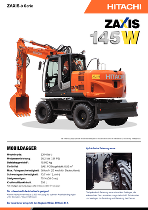 Mobilbagger Hitachi ZX 145 W 3