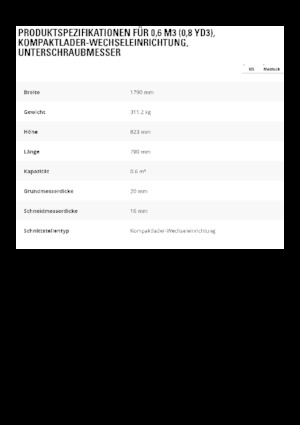 Laderschaufel Caterpillar 0.6 m3