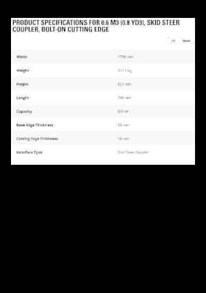 Laderschaufel Caterpillar 0.6 m3