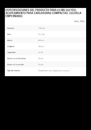 Laderschaufel Caterpillar 0.6 m3