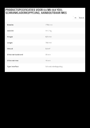 Laderschaufel Caterpillar 0.6 m3