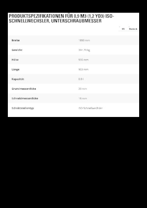 Laderschaufel Caterpillar 0,9 m3