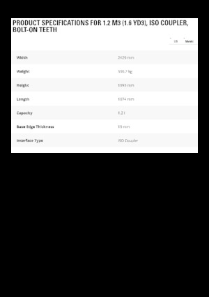 Laderschaufel Caterpillar 1,2 m3