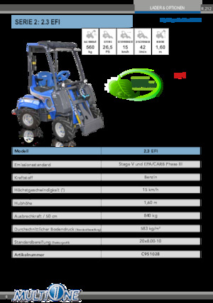Radlader Multione 2.3 EFI