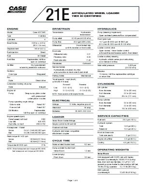 Radlader Case 21 E 