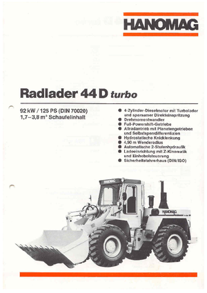 Radlader Hanomag 44 D Turbo