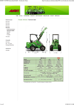 Radlader Avant Tecno Avant 640