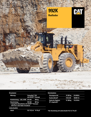 Radlader Caterpillar 992K