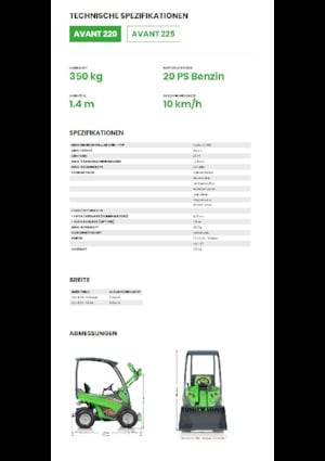 Radlader Avant Tecno Avant 220