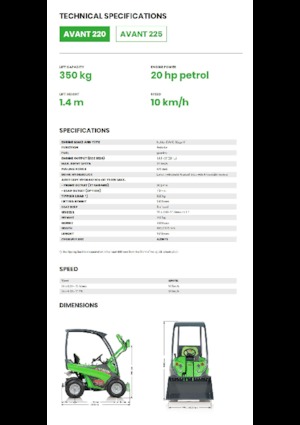 Radlader Avant Tecno Avant 220