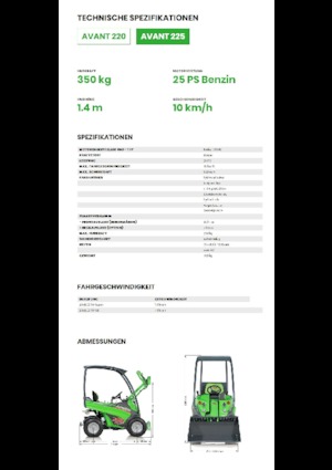 Radlader Avant Tecno Avant 225