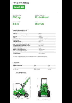 Radlader Avant Tecno Avant 423