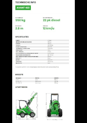 Radlader Avant Tecno Avant 423