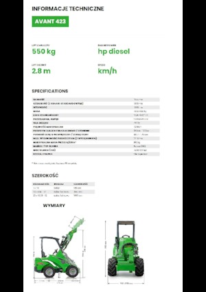 Radlader Avant Tecno Avant 423