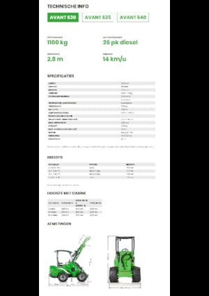 Radlader Avant Tecno Avant 630