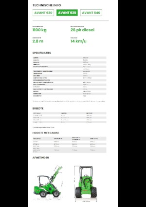 Radlader Avant Tecno Avant 635