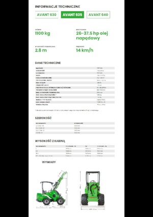 Radlader Avant Tecno Avant 635