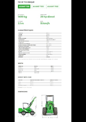 Radlader Avant Tecno Avant 735