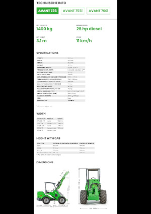 Radlader Avant Tecno Avant 735