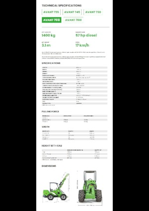 Radlader Avant Tecno Avant 755i