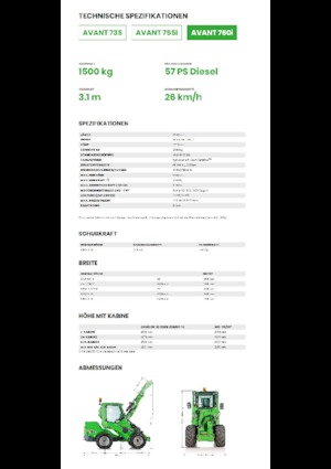 Radlader Avant Tecno Avant 760i