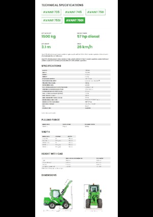 Radlader Avant Tecno Avant 760i