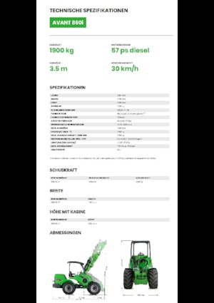 Radlader Avant Tecno Avant 860i