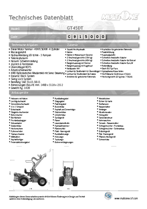 Radlader Multione GT 45 D