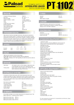 Radlader Palazzani PT 1102