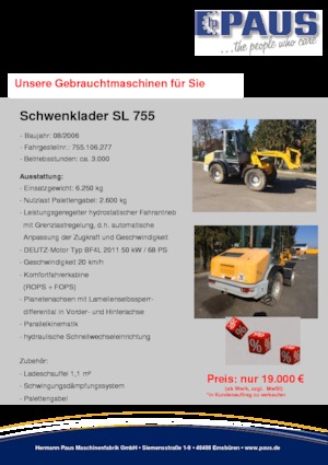 Radlader Paus SL 755