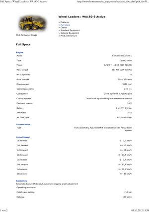 Radlader Komatsu WA180 active