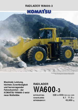 Radlader Komatsu WA600-3
