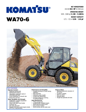 Radlader Komatsu WA70-6