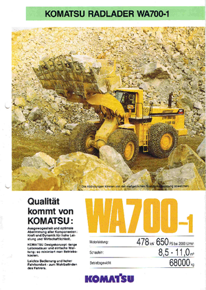 Radlader Komatsu WA700-1D