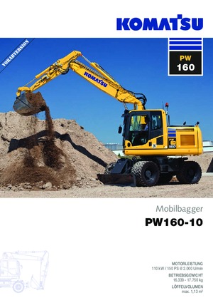 Mobilbagger Komatsu PW160-10