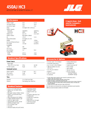 Gelenkarbeitsbühnen auf Rädern JLG 450AJ HC3