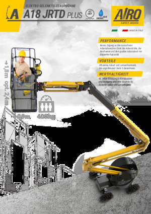 Gelenkarbeitsbühnen auf Rädern AIRO A18 JRTD PLUS