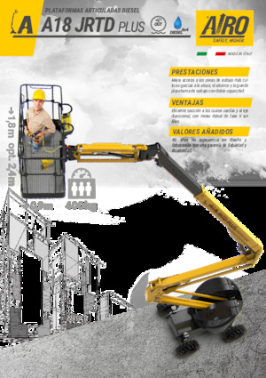 Gelenkarbeitsbühnen auf Rädern AIRO A18 JRTD PLUS
