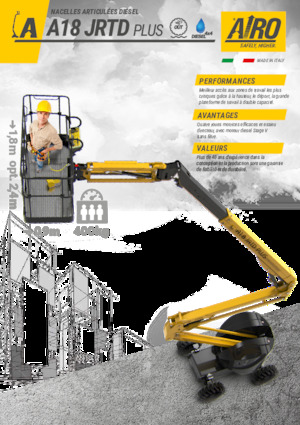 Gelenkarbeitsbühnen auf Rädern AIRO A18 JRTD PLUS