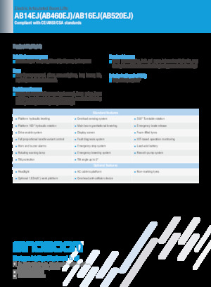 Gelenkarbeitsbühnen auf Rädern Sinoboom AB14EJ 