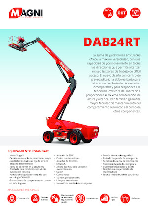 Gelenkarbeitsbühnen auf Rädern MAGNI DAB24RT