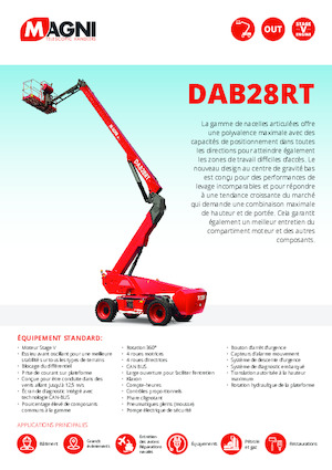 Gelenkarbeitsbühnen auf Rädern MAGNI DAB28RT
