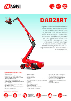 Gelenkarbeitsbühnen auf Rädern MAGNI DAB28RT