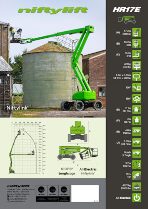Gelenkarbeitsbühnen auf Rädern Niftylift HR17E