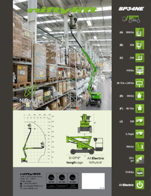 Gelenkarbeitsbühnen auf Rädern Niftylift SP34NE