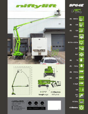 Gelenkarbeitsbühnen auf Rädern Niftylift SP64E
